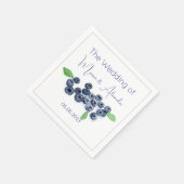Serviette En Papier Blueberries Fruits de bleuets Fruits de mariage (Coin)
