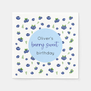 Serviette En Papier Blueberry Birthday Berry Sweet