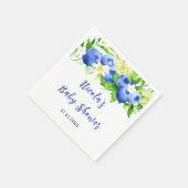 Serviette En Papier Blueberry Floral Baby Shower (Coin)