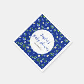 Serviette En Papier Blueberry Floral Baby Shower (Coin)