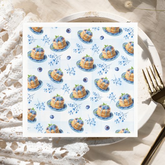 Serviette En Papier Blueberry Pancake Baby Brunch Baby shower