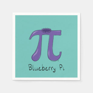 Serviette En Papier Blueberry Pi Cute Math Pi Day Party Napkins