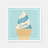 Serviette En Papier Blueberry Swirl Ice Cream Anniversaire de enfant P (Devant)