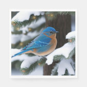 Serviette En Papier Bluebird d'hiver (Devant)