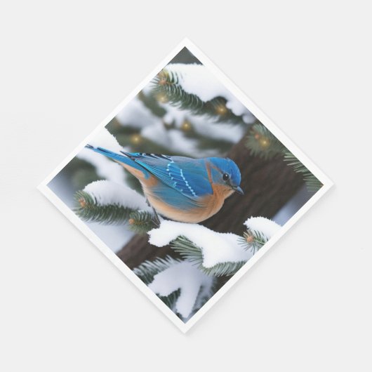 Serviette En Papier Bluebird d'hiver (Coin)