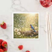 Serviette En Papier Bluebird Singing Then Sings My Soul (En situation)