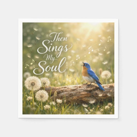 Serviette En Papier Bluebird Singing Then Sings My Soul (Devant)