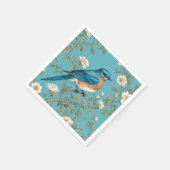 Serviette En Papier Bluebird William Morris Inspiré Turquois (Coin)