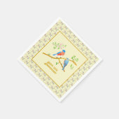Serviette En Papier Bluebirds Happy Anniversary (Coin)