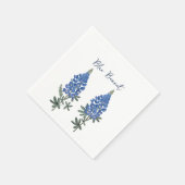 Serviette En Papier Bluebonnet Art Lupine Floral Design (Coin)