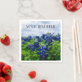 Serviette En Papier Bluebonnets Blue Flowers Texas texan Floral (En situation)