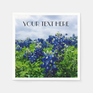Serviette En Papier Bluebonnets Blue Flowers Texas texan Floral