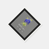 Serviette En Papier Bluebonnets du Texas sur le gris foncé, mariage du (Coin)