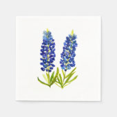 Serviette En Papier Bluebonnets Texas Floral Fleur sauvage Aquarelle (Devant)