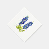Serviette En Papier Bluebonnets Texas Floral Fleur sauvage Aquarelle (Coin)