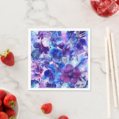 Serviette En Papier Blues & violons floral (En situation)
