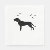 Serviette En Papier Bluetick Chien - Halloween Lune Silhouette Classic (Devant)