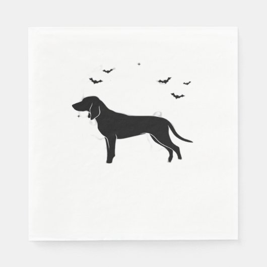 Serviette En Papier Bluetick Chien - Halloween Lune Silhouette Classic (Devant)