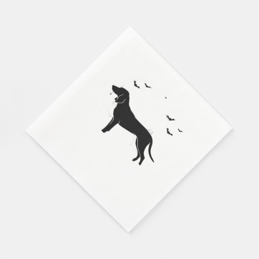 Serviette En Papier Bluetick Chien - Halloween Lune Silhouette Classic (Coin)