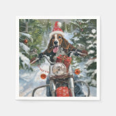 Serviette En Papier Bluetick Coonhound Chien Noël (Devant)