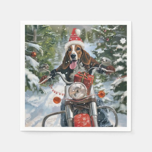 Serviette En Papier Bluetick Coonhound Chien Noël (Devant)