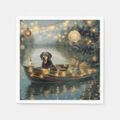 Serviette En Papier Bluetick Coonhound Noël Festive Voyage (Devant)