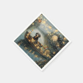 Serviette En Papier Bluetick Coonhound Noël Festive Voyage (Coin)