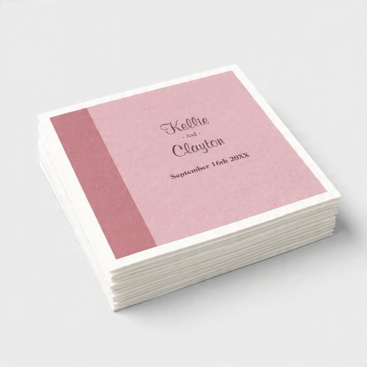 Serviette En Papier Blush Bar Ivory Wedding