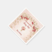 Serviette En Papier Blush Cherry Botanical Party 1st Birthday (Coin)