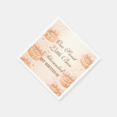 Serviette En Papier Blush Cinnamon Bow Little Bun 1st Birthday (Coin)