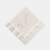 Serviette En Papier Blush Diamond High Heel Chaussure Mariage (Coin)