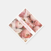 Serviette En Papier Blush floral (Coin)