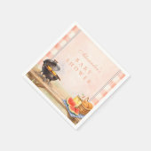 Serviette En Papier Blush Gingham Baby Q Baby Shower (Coin)