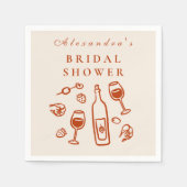 Serviette En Papier Blush Italian Wine Bridal Shower (Devant)