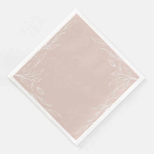 Serviette En Papier Blush Leaf Motif Thanksgiving (Coin)