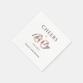 Serviette En Papier Blush moderne classe applaudissent à 30 ans (Coin)