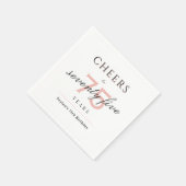 Serviette En Papier Blush moderne classe applaudissent à 75 ans (Coin)