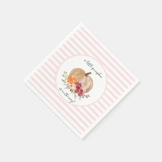 Serviette En Papier Blush Notre petit Citrouille est sur le chemin Nap (Coin)
