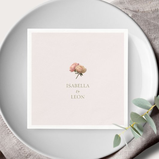 Serviette En Papier Blush Pink | Chic Rose Wedding 