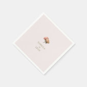 Serviette En Papier Blush Pink | Chic Rose Wedding  (Coin)