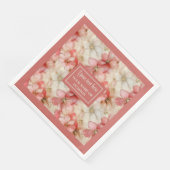 Serviette En Papier Blush Pink Floral Napkin Elegant Wedding Tableware (Coin)