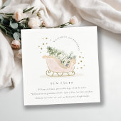 Serviette En Papier Blush Pink Gold Winter Sleigh Fun Faits Anniversai