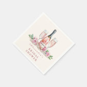Serviette En Papier Blush Prosecco Pearls Fête des mariées Célébration (Coin)