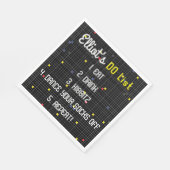 Serviette En Papier BM Bat Bar Mitzvah Jeu sur (Coin)