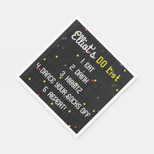 Serviette En Papier BM Bat Bar Mitzvah Jeu sur (Coin)