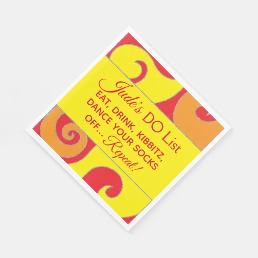 Serviette En Papier BM Bat Bar Mitzvah Silvery Swils (Coin)