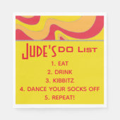 Serviette En Papier BM Bat Bar Mitzvah Silvery Waves Naples (Devant)