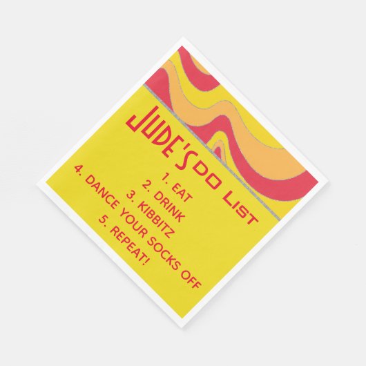 Serviette En Papier BM Bat Bar Mitzvah Silvery Waves Naples (Coin)