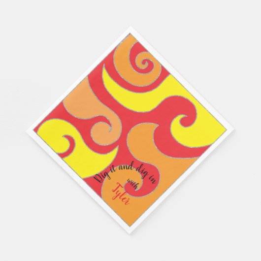 Serviette En Papier BM Bat ou Bar Mitzvah Napkin Swiling (Coin)