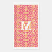 Serviette En Papier Boa Ripple in Pink + Orange Personalized (Devant)